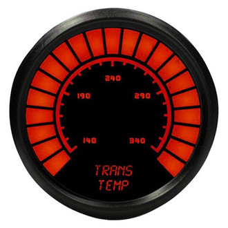 Intellitronix® - 2-1/16" LED Analog Bargraph Transmission Oil Temperature Gauge, Red, 140-340 F