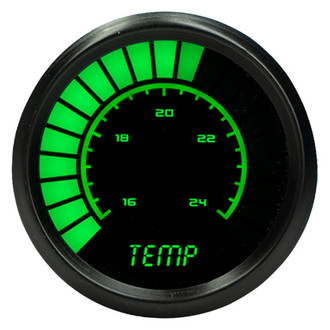 Intellitronix® - 2-1/16" LED Bargraph Water Temperature Gauge, Green, 160-240 F