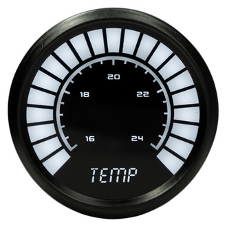 Intellitronix® - 2-1/16" LED Bargraph Water Temperature Gauge, White, 160-240 F