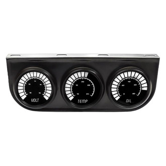 Intellitronix® - 2-1/16" LED Digital Bargraph 3-Gauge Panel, White