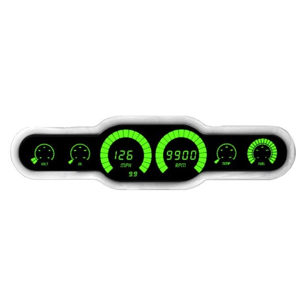 Intellitronix® - LED Digital 6-Gauge Panel, Green