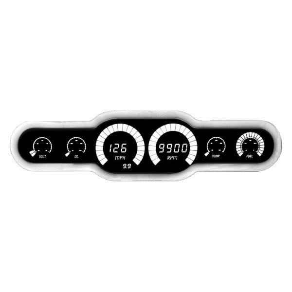 Intellitronix® - LED Digital 6-Gauge Panel, White