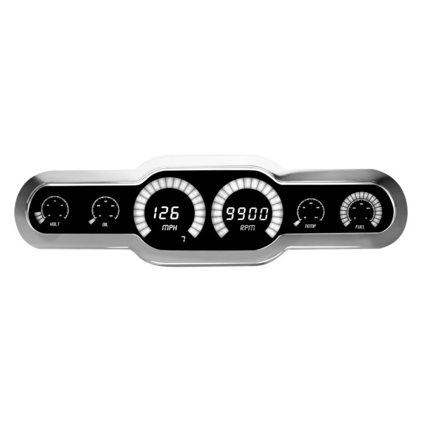 Intellitronix® - LED Digital 6-Gauge Panel, White