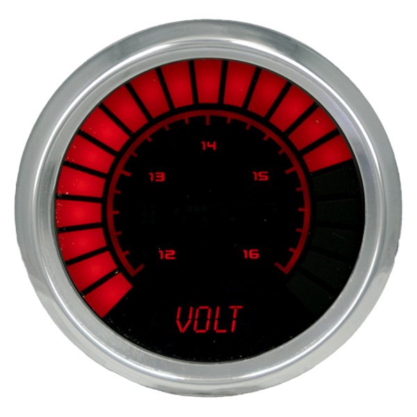 Intellitronix® - 2-1/16" LED Bargraph Voltmeter, Red, 12-16 V