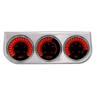 Intellitronix® - 2-1/16" LED Digital Bargraph 3-Gauge Panel, Red