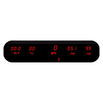 Intellitronix® - LED Digital 5-Gauge Panel Kit, Red