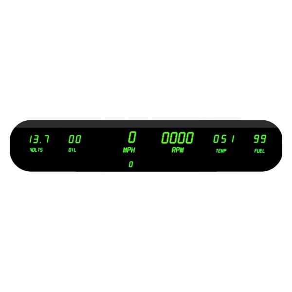 Intellitronix® - LED Digital 6-Gauge Panel Kit, Green