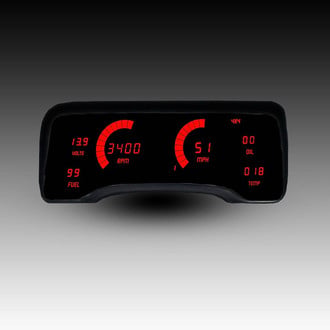 Intellitronix® - Direct Fit LED Digital Gauge Panel, Red
