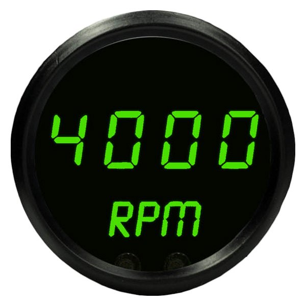 Intellitronix® - 2-1/16" Programmable LED Digital Mini Tachometer, Green, 9900 RPM