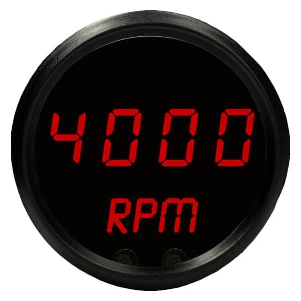 Intellitronix® - 2-1/16" Programmable LED Digital Mini Tachometer, Red, 9900 RPM