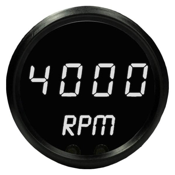 Intellitronix® - 2-1/16" Programmable LED Digital Mini Tachometer, White, 9900 RPM