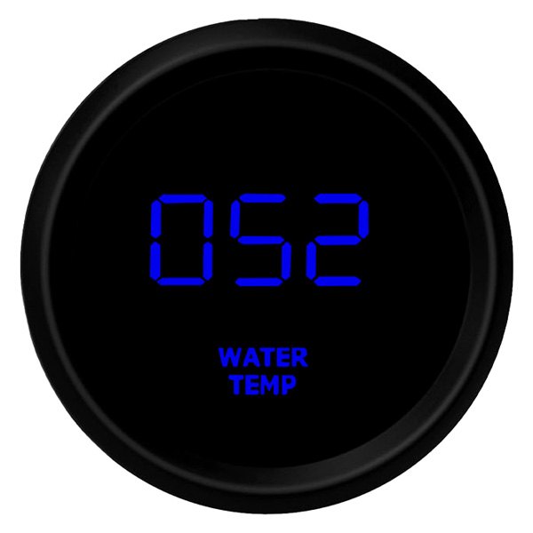 Intellitronix® - 2-1/16" LED Digital Water Temperature Gauge, Blue, 0-250 F