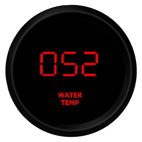 Intellitronix® - 2-1/16" LED Digital Water Temperature Gauge, Red, 0-250 F