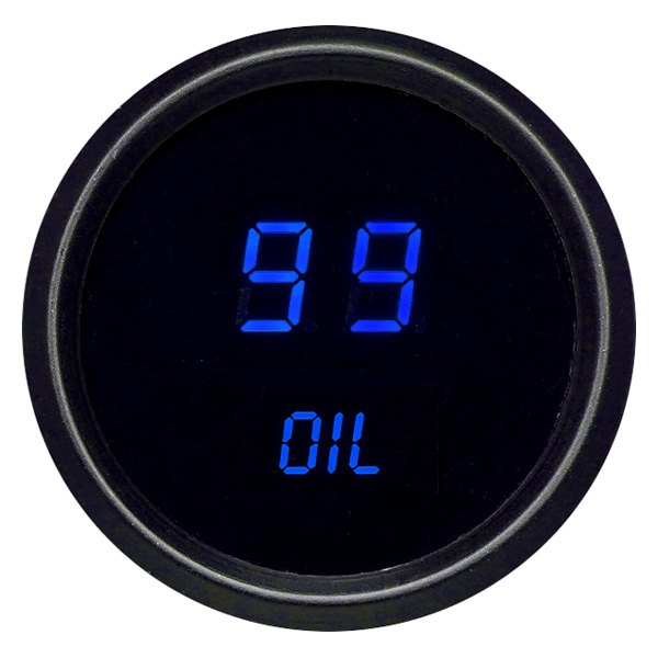 Intellitronix® - 2-1/16" LED Digital Oil Pressure Gauge, Blue, 99 PSI