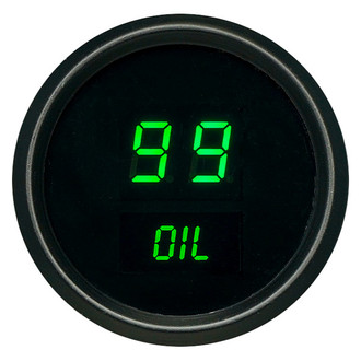 Intellitronix® - 2-1/16" LED Digital Oil Pressure Gauge, Green, 99 PSI