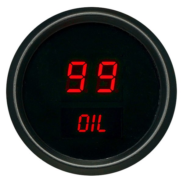 Intellitronix® - 2-1/16" LED Digital Oil Pressure Gauge, Red, 99 PSI