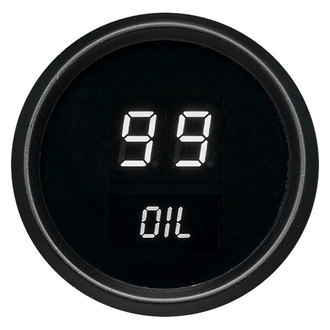 Intellitronix® - 2-1/16" LED Digital Oil Pressure Gauge, White, 99 PSI