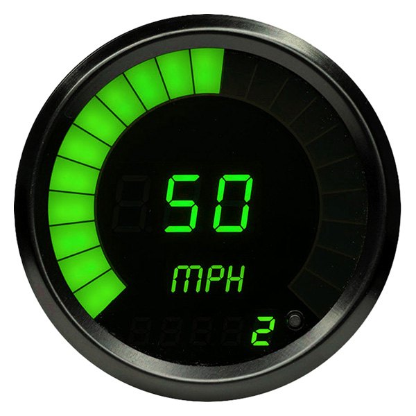 Intellitronix® - 3-3/8" LED Digital/Bargraph Speedometer/Tachometer Combo Kit with Programmable Memory, Green