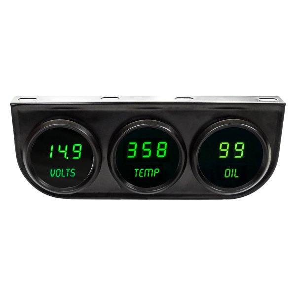 Intellitronix® - 2-1/16" LED Digital 3-Gauge Panel, Green