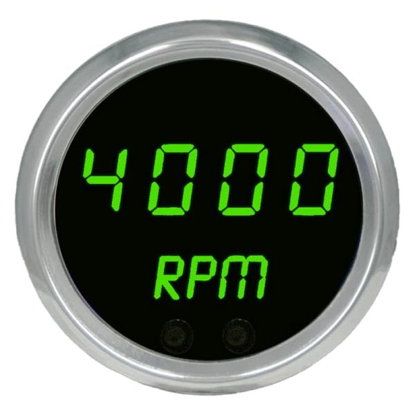 Intellitronix® - 2-1/16" Programmable LED Digital Mini Tachometer, Green, 9900 RPM