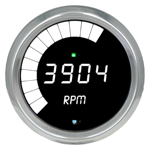 Intellitronix® - 3-3/8" Programmable LED Digital Multi-Programmable Tachometer, White, 9999 RPM