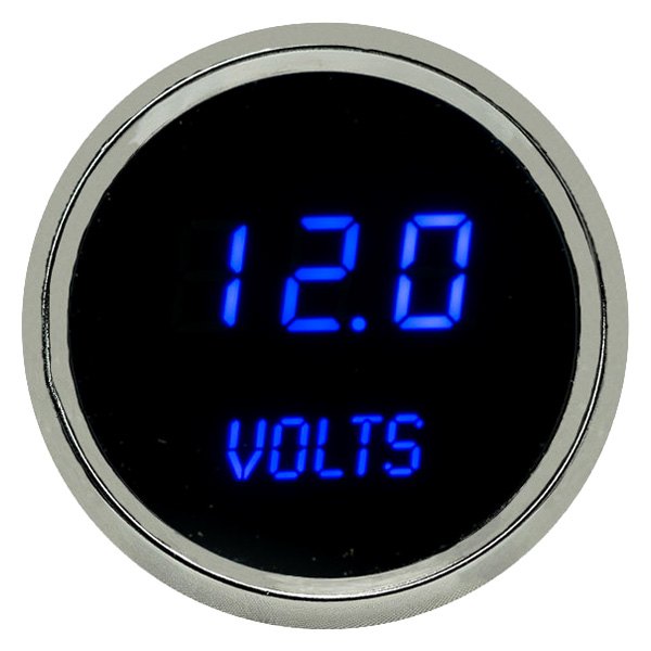 Intellitronix® - 2-1/16" LED Digital Voltmeter, Blue, 7-25.5 V