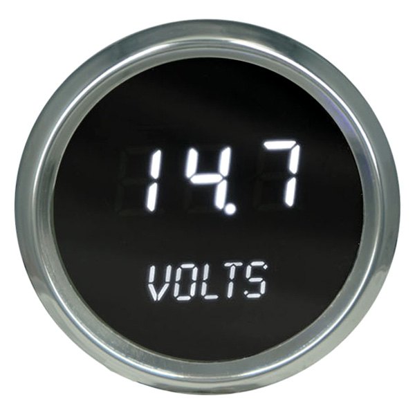 Intellitronix® - 2-1/16" LED Digital Voltmeter, White, 7-25.5 V