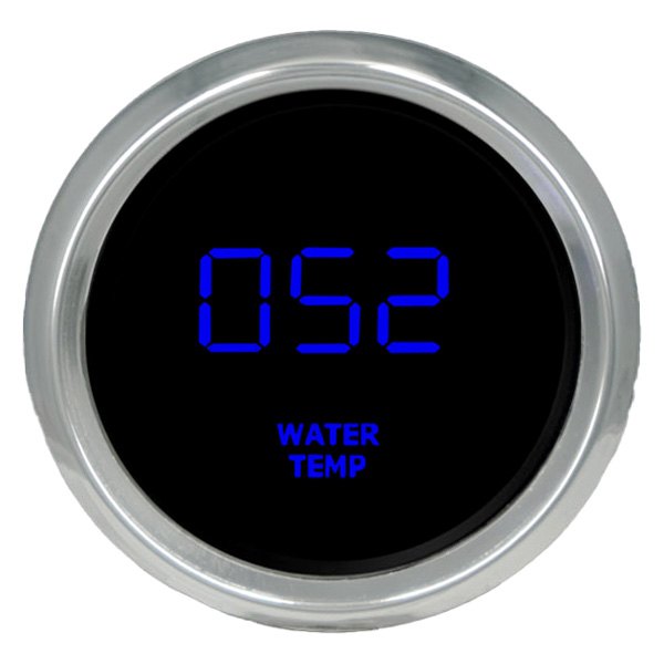 Intellitronix® - 2-1/16" LED Digital Water Temperature Gauge, Blue, 0-250 F
