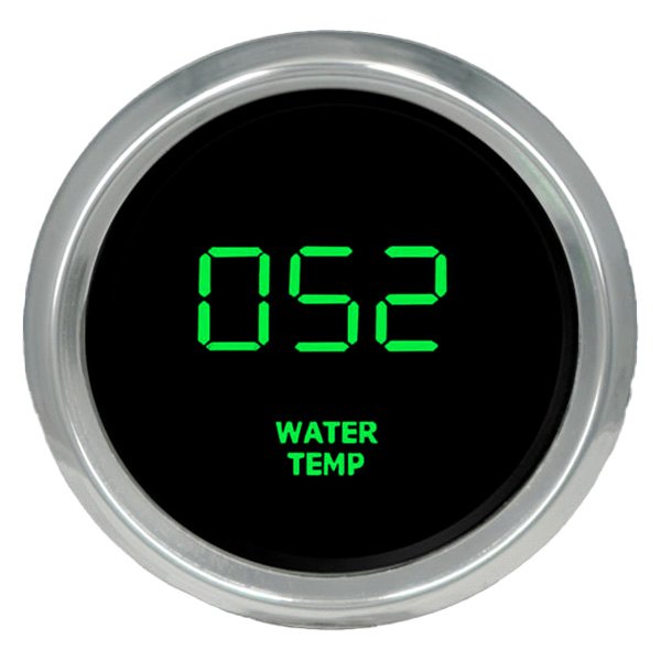 Intellitronix® - 2-1/16" LED Digital Water Temperature Gauge, Green, 0-250 F
