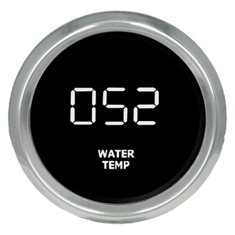 Intellitronix® - 2-1/16" LED Digital Water Temperature Gauge, White, 0-250 F
