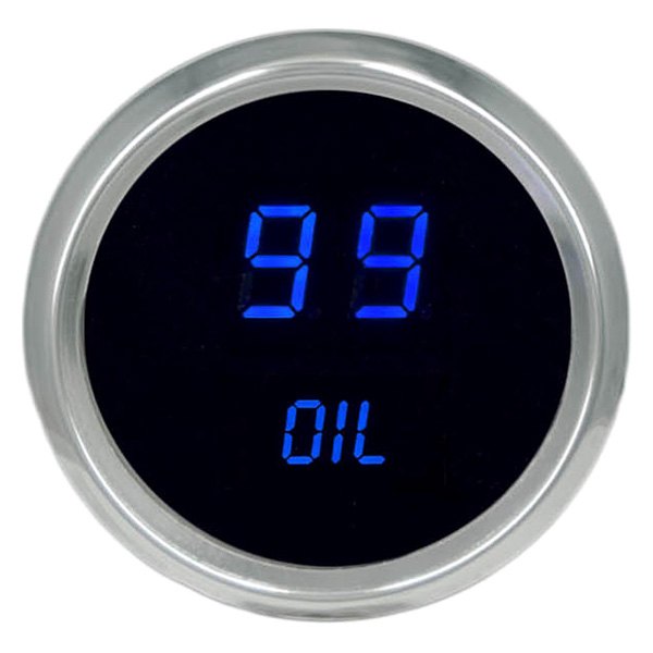 Intellitronix® - 2-1/16" LED Digital Oil Pressure Gauge, Blue, 99 PSI