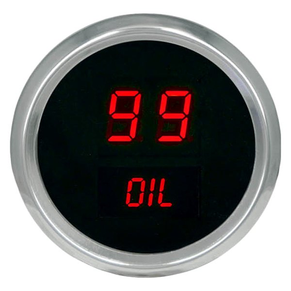 Intellitronix® - 2-1/16" LED Digital Oil Pressure Gauge, Red, 99 PSI