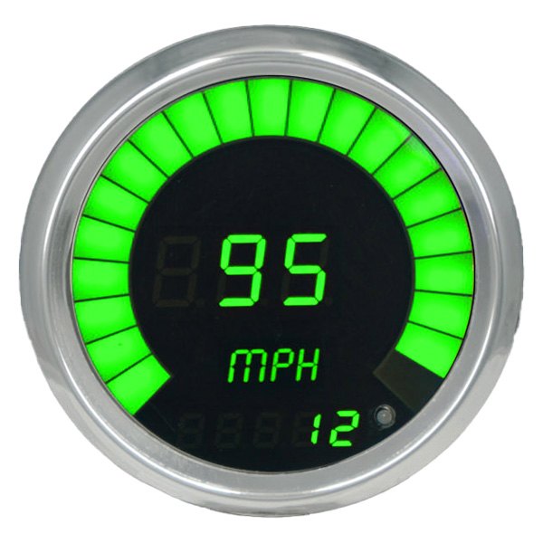 Intellitronix® - 3-3/8" Programmable LED Digital/Bargraph Memory Speedometer with High Speed Recall, Green