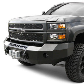 Iron Cross® - Heavy Duty Series Full Width Textured Black Front Winch HD Bumper