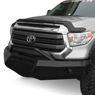 Iron Cross® - Heavy Duty Series Full Width Textured Black Front Winch HD Bumper with Push Bar