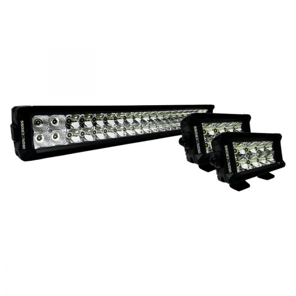 Iron Cross® - Maxx Black 21.5" and 2x5.5" 168W Dual Row Combo Beam LED Light Bars