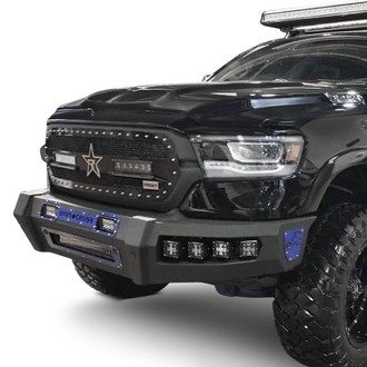 Iron Cross® - Hardline Full Width Matte Black Front HD Bumper