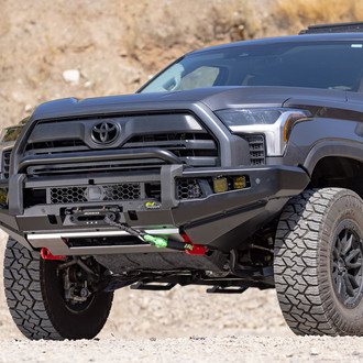 Ironman 4x4® - Apex Full Width Black Powder Coated Front Winch HD Bumper with Hoop