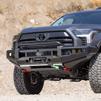 Ironman 4x4® - Apex Full Width Black Powder Coated Front Winch HD Bumper with Hoop