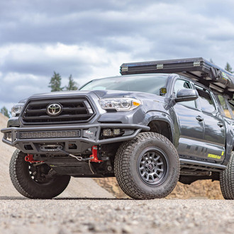 Ironman 4x4® - Raid Full Width Black Powder Coated Front Winch Pre-Runner Bumper