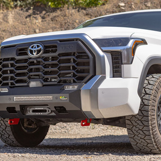 Ironman 4x4® - Raid Stubby Black Powder Coated Front Winch HD Bumper