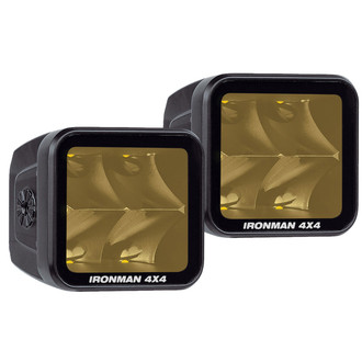 Ironman 4x4 ® - 2.8" 20W Cube Spot Beam Amber LED Light Kit