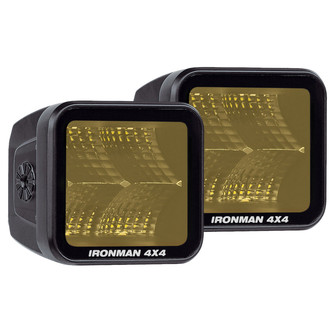 Ironman 4x4 ® - 3.2" 40W Cube Flood Beam Amber LED Light Kit