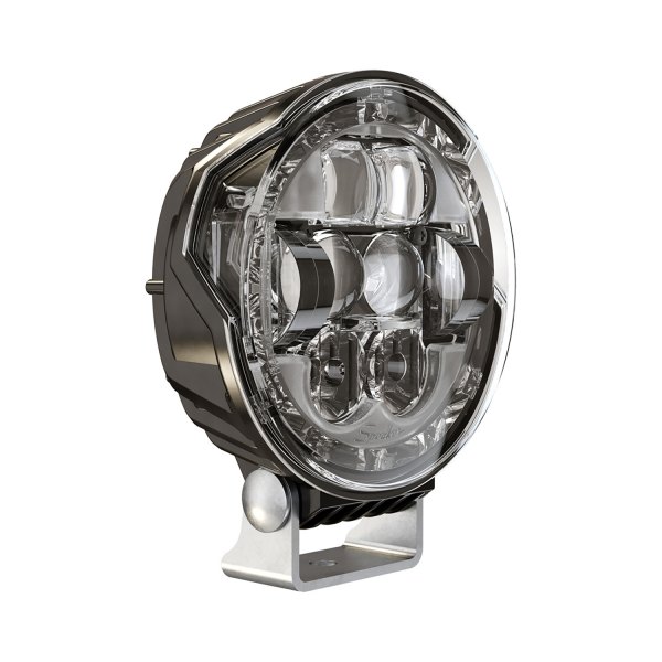 J.W. Speaker® - 5 3/4" Round Chrome Projector LED With Switchback Halo - TRUCKiD.com