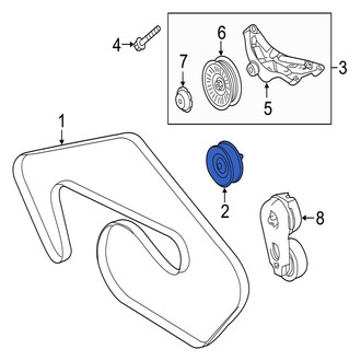 Jaguar OE - Lower Accessory Drive Belt Idler Pulley