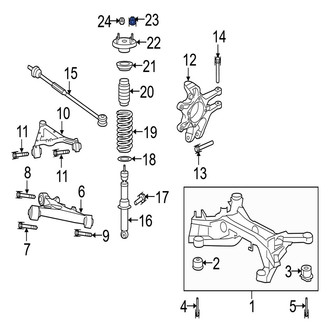 Jaguar OE - Suspension Shock Absorber Mount Nut