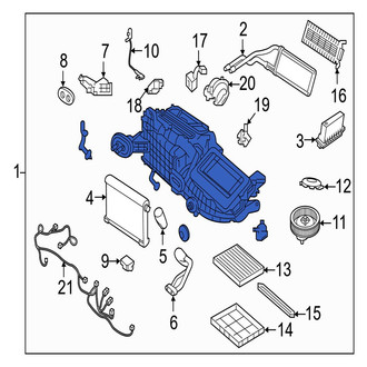 Jaguar OE - HVAC Unit Case Assembly