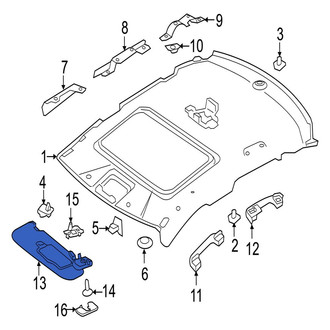 Jaguar OE - Right Sun Visor