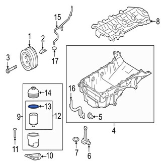 Jaguar OE - Engine Oil Filter Housing Cover Seal