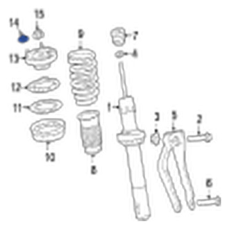 Jaguar OE - Suspension Shock Absorber Mount Nut